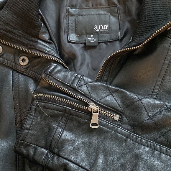 Faux Black Leather Jacket moto - Picture 7 of 11